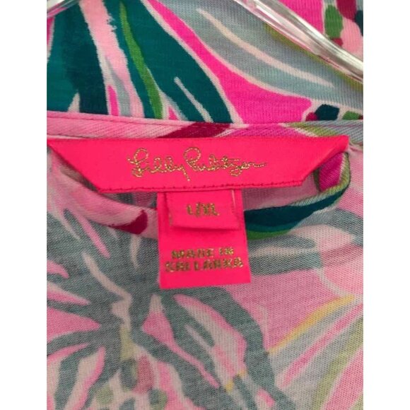 Lilly Pulitzer Tropical Multicolor Robe Sz L/XL Relaxed Fit Intimates Floral - Picture 3 of 3